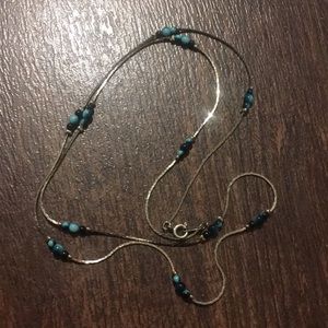 Turquoise Gypsy Silver Sea Necklace